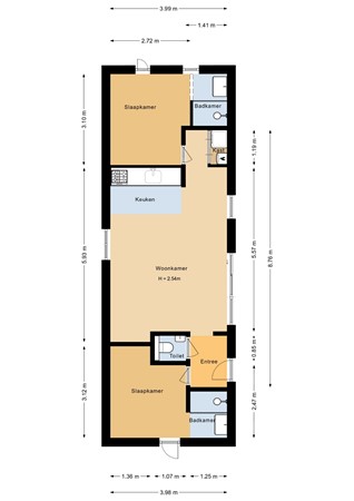 Floorplan - Nieuwesluisweg 1A1039, 4511 RG Breskens